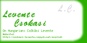 levente csokasi business card